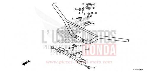 HANDLE PIPE/TOP BRIDGE CRF150RBJ de 2018